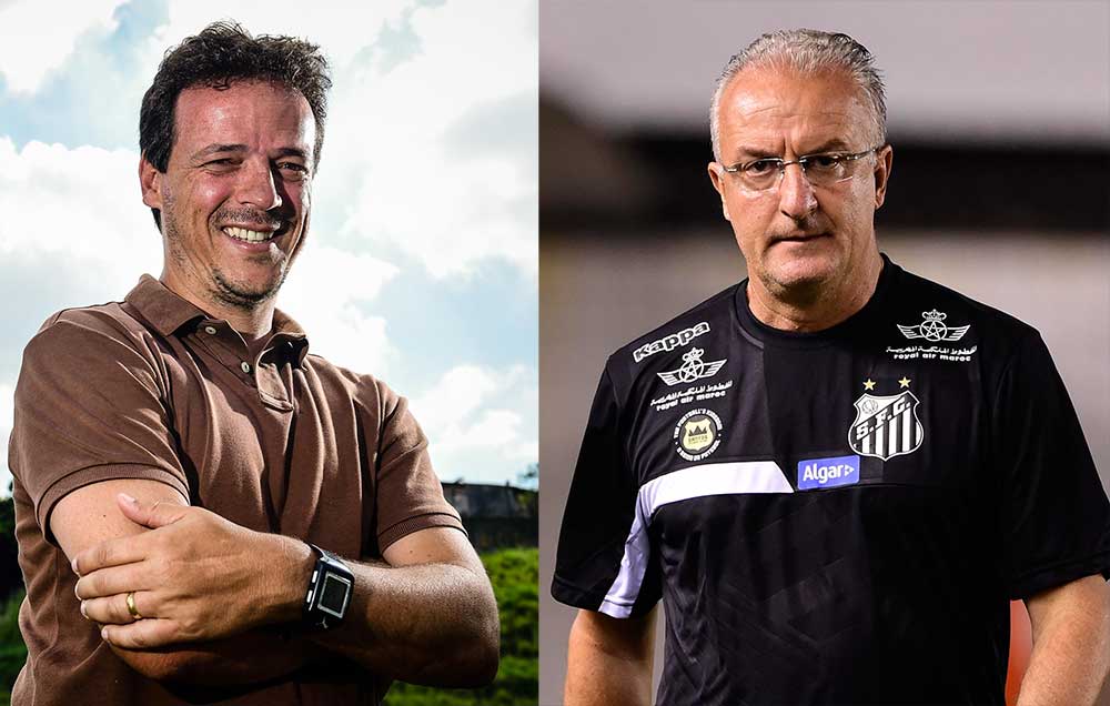 Fernando Diniz e Dorival Júnior. (Fotos: Fernando Dantas/Gazeta Press)