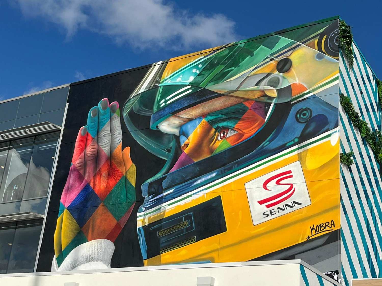 Mural de Eduardo Kobra sobre Senna em Miami