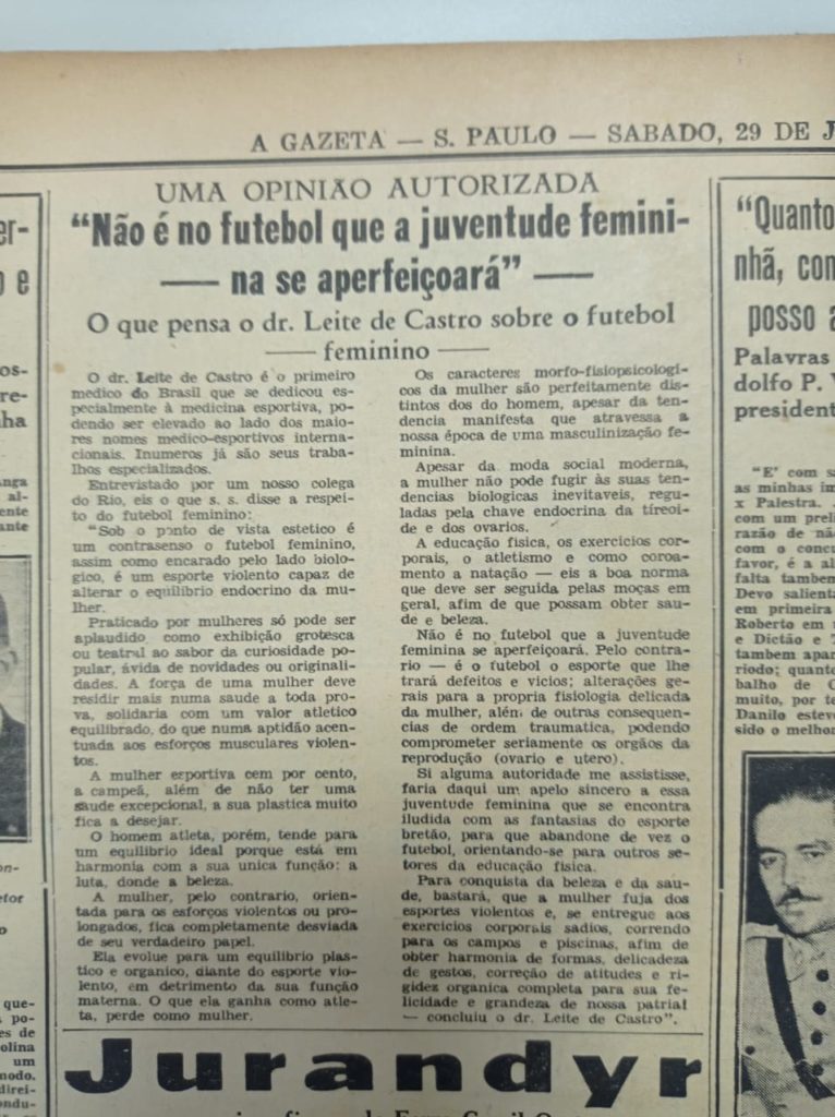 Decreto-Lei 3.199: a proibição do futebol feminino