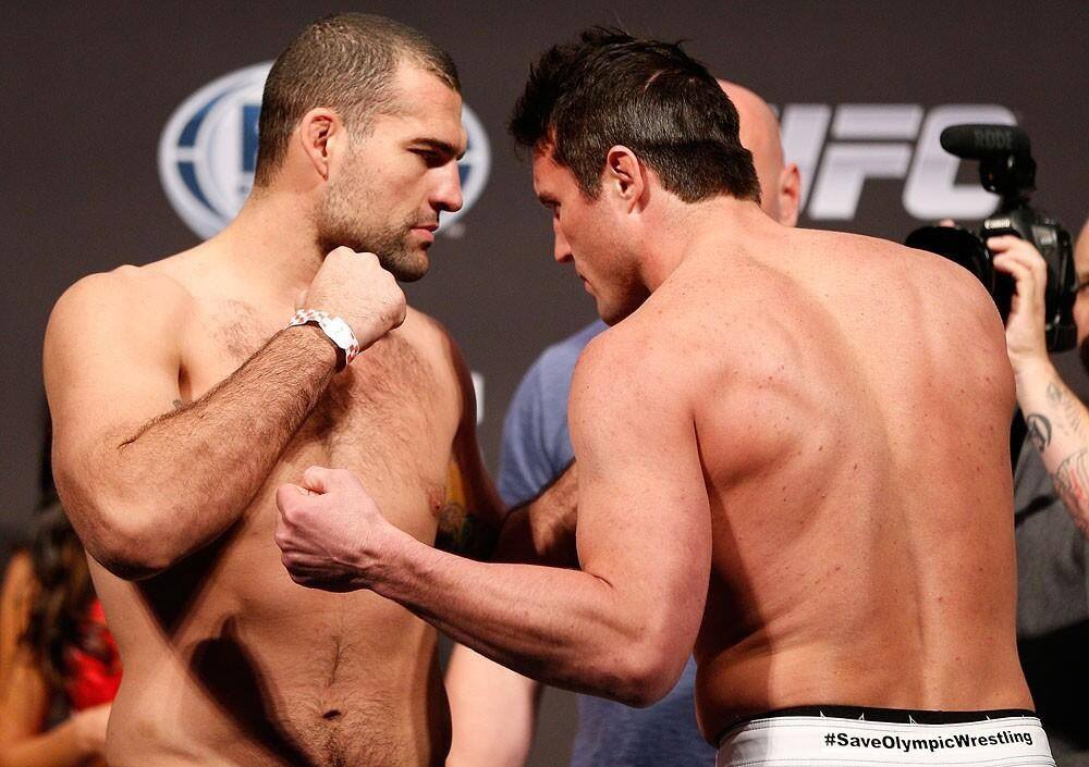 Maurício Shogun e Chael Sonnen se enfrentam neste sábado - Divulgação UFC/Josh Hedges