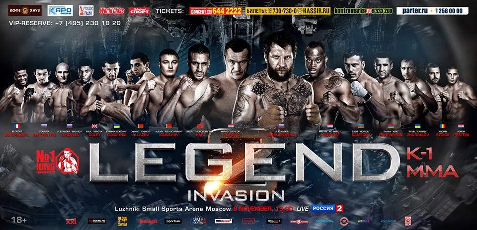 EVento russo teve grandes nomes do esporte - Divulgação LEGEND