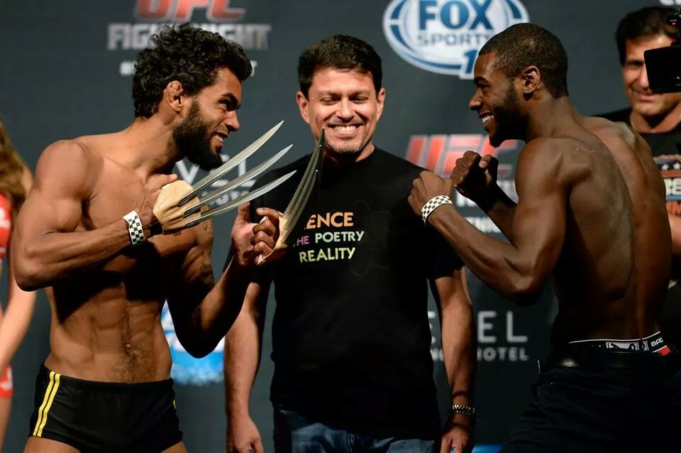 Hugo Wolverine adota personagem em encarada - Divulgação UFC/Josh Hedges