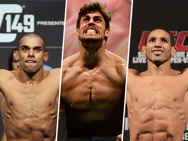Barão, Cara de Sapato e Hacran Dias lutam neste sábado no UFC - Divulgação