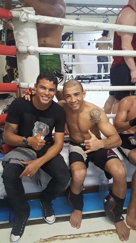 José Aldo e Thiago Silva se encontram no Rio de Janeiro - Reprodução/Instagram