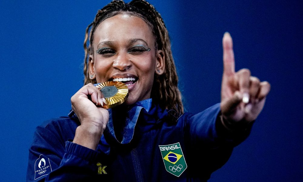 REBECA ANDRADE conquista a medalha de ouro do solo nos Jogos Olímpicos de Paris-2024